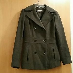 Kenneth Cole Reaction Gray Wool Peacoat size 4